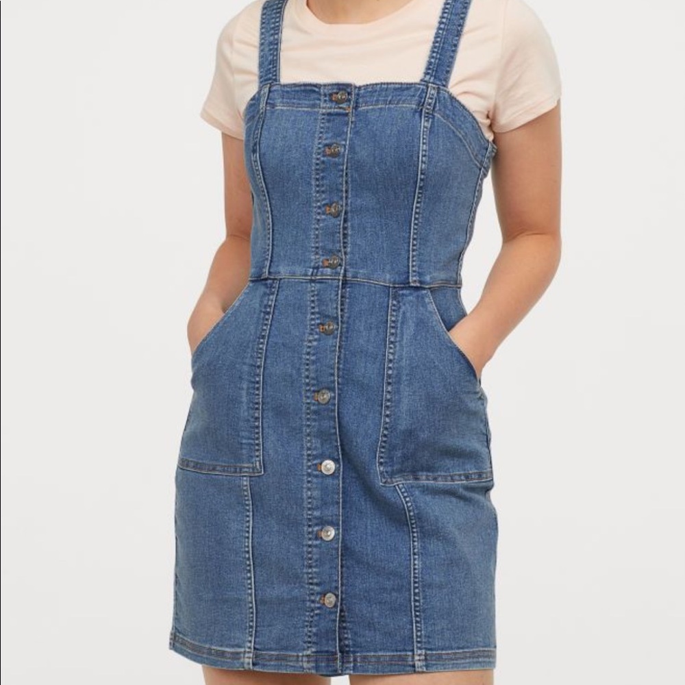 Denim button up dress